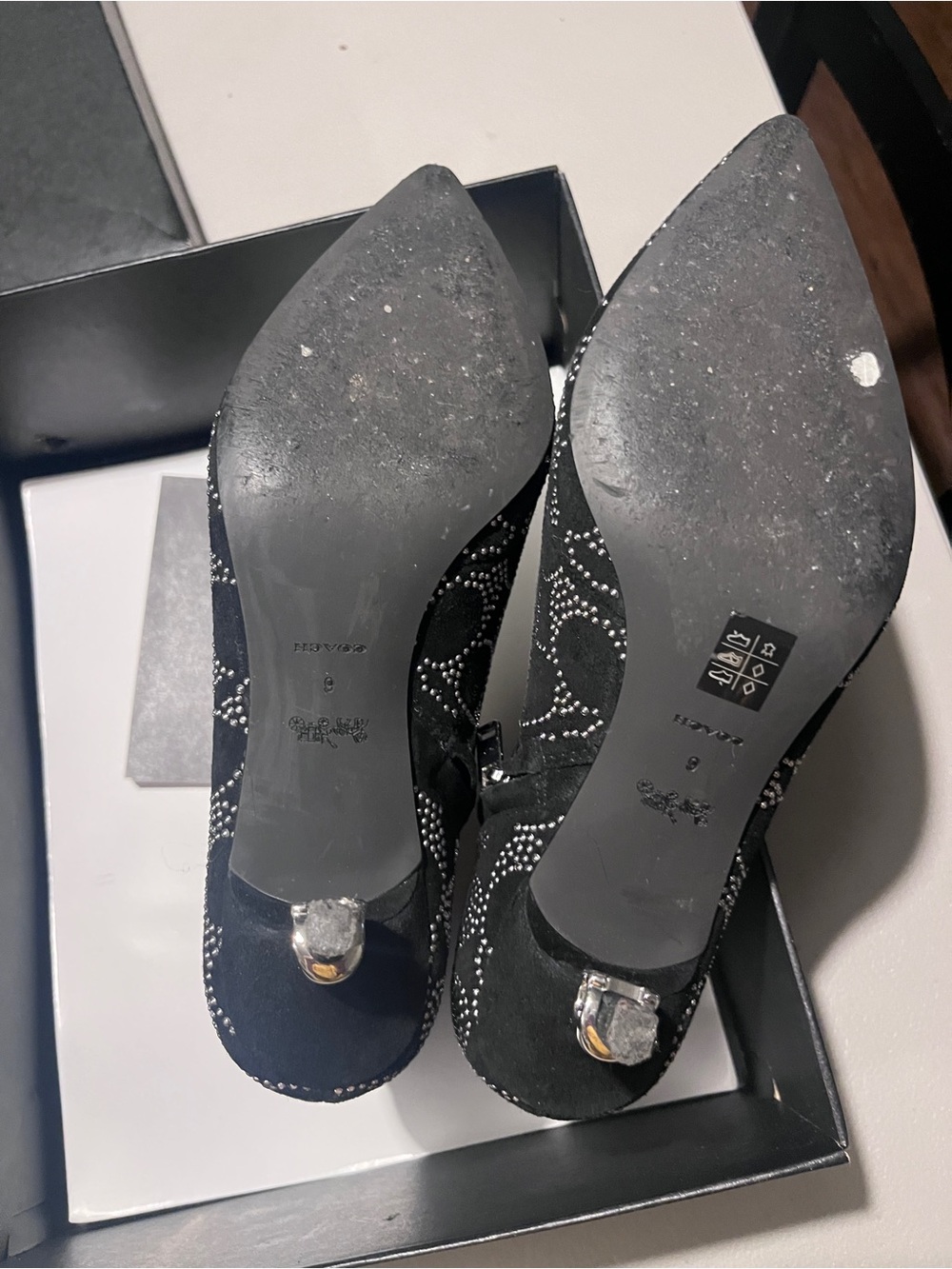 Coach Jewel bootie black and silver signature - Picture 3 of 6